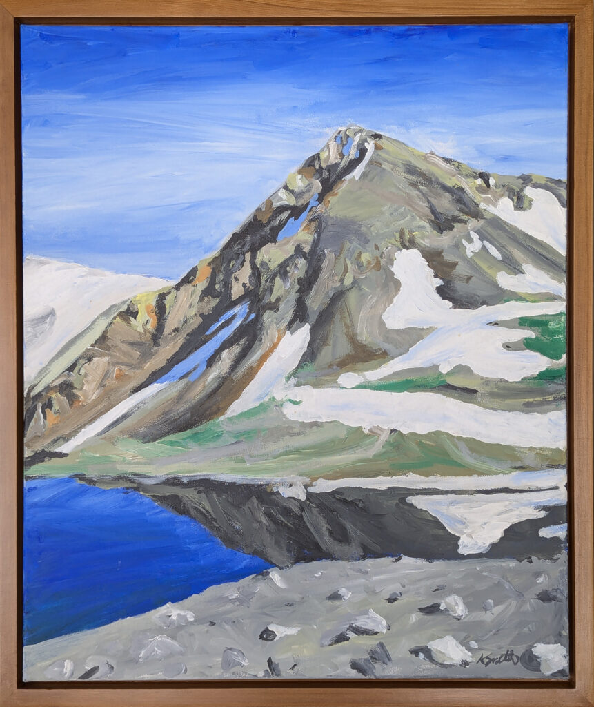 Painting of Fissile Mountain and Russet lake