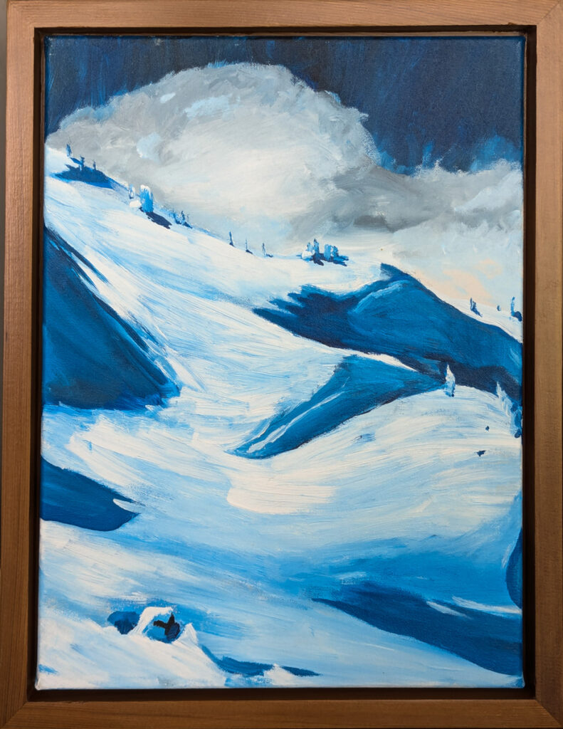 Acrylic Painting of Whistler Mountain in winter